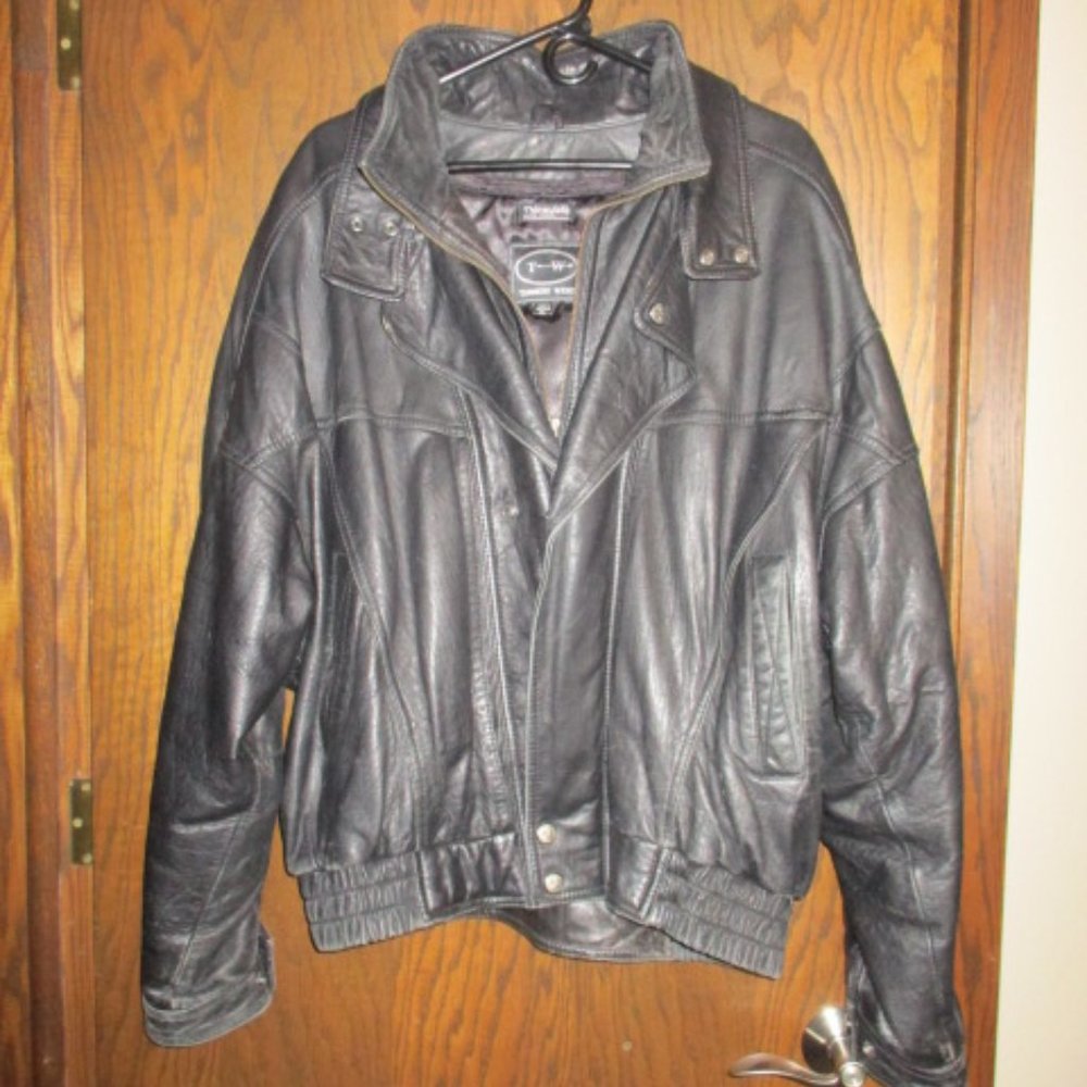 Men's Tannery West Leather Jacket, size XL